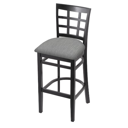Holland Bar Stool Co 25" Counter Stool, Black Finish, Graph Seat 313025Blk020